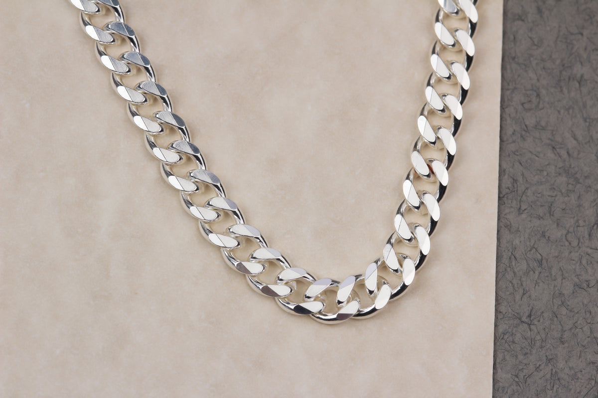 925k Sterling Silver 7mm Gourmet Chain Necklace - alternate view 4