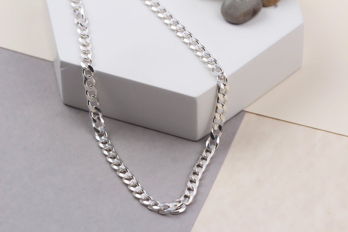 925k Sterling Silver 5mm Gourmet Chain Necklace - alternate view 2