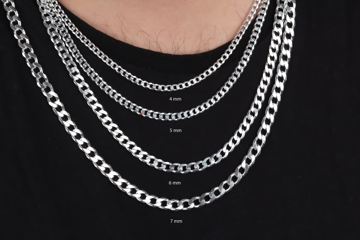 925k Sterling Silver 5mm Gourmet Chain Necklace - alternate view 5