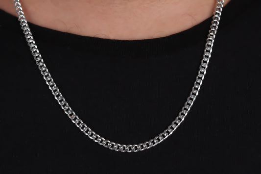925k Sterling Silver 5mm Gourmet Chain Necklace