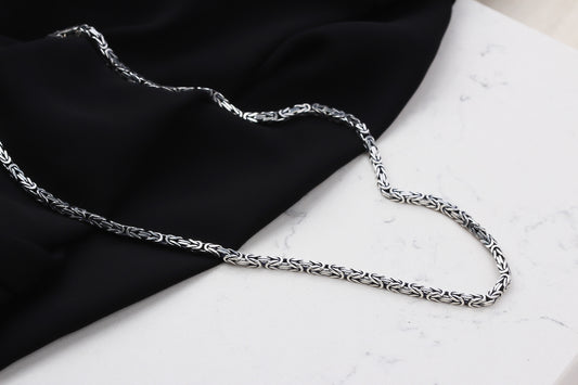 925k Sterling Silver 4mm King Chain Necklace - alternate view 2