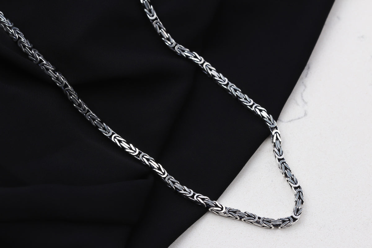 925k Sterling Silver 4mm King Chain Necklace - alternate view 3