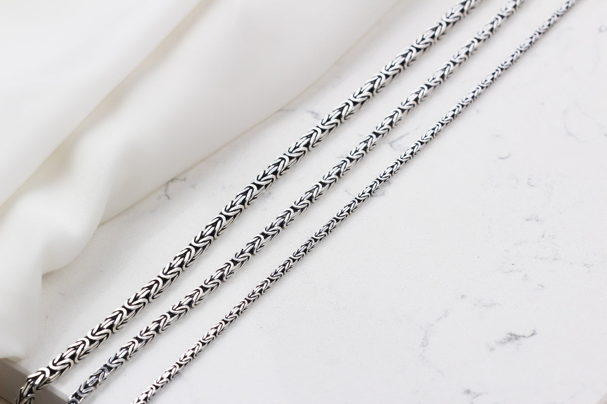 925k Sterling Silver 3mm King Chain Necklace - alternate view 4