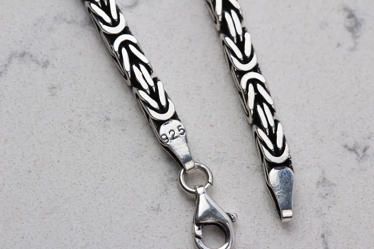 925k Sterling Silver 3mm King Chain Necklace - alternate view 6