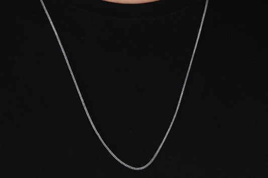 925k Sterling Silver 2mm Foxtail Chain Necklace