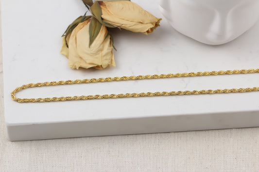 925k Sterling Silver 4 mm Rope Twist Chain Necklace - alternate view 2