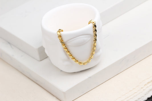 925k Sterling Silver Barley Scale Chain Necklace - alternate view 2