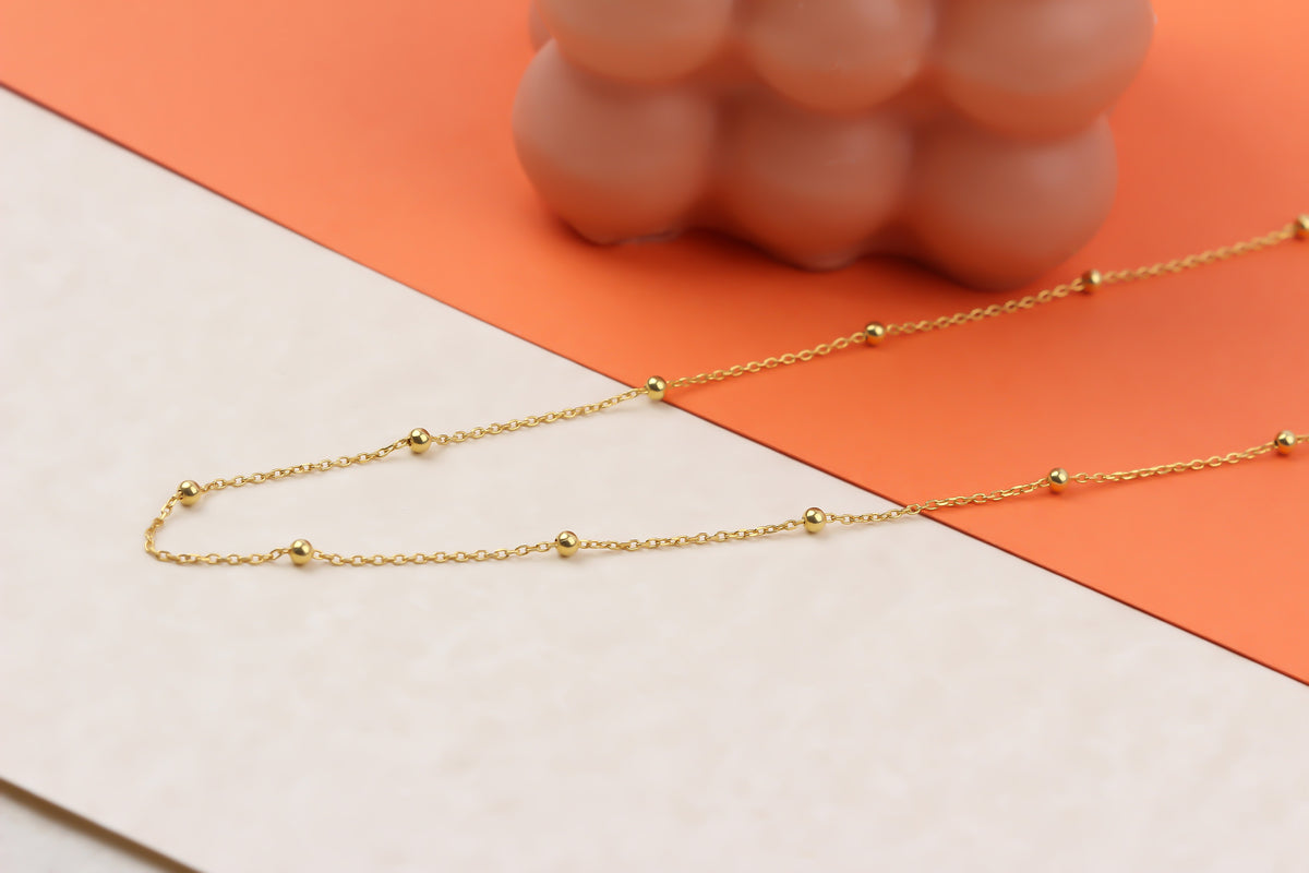 925k Sterling Silver Ball Chain Necklace - alternate view 9