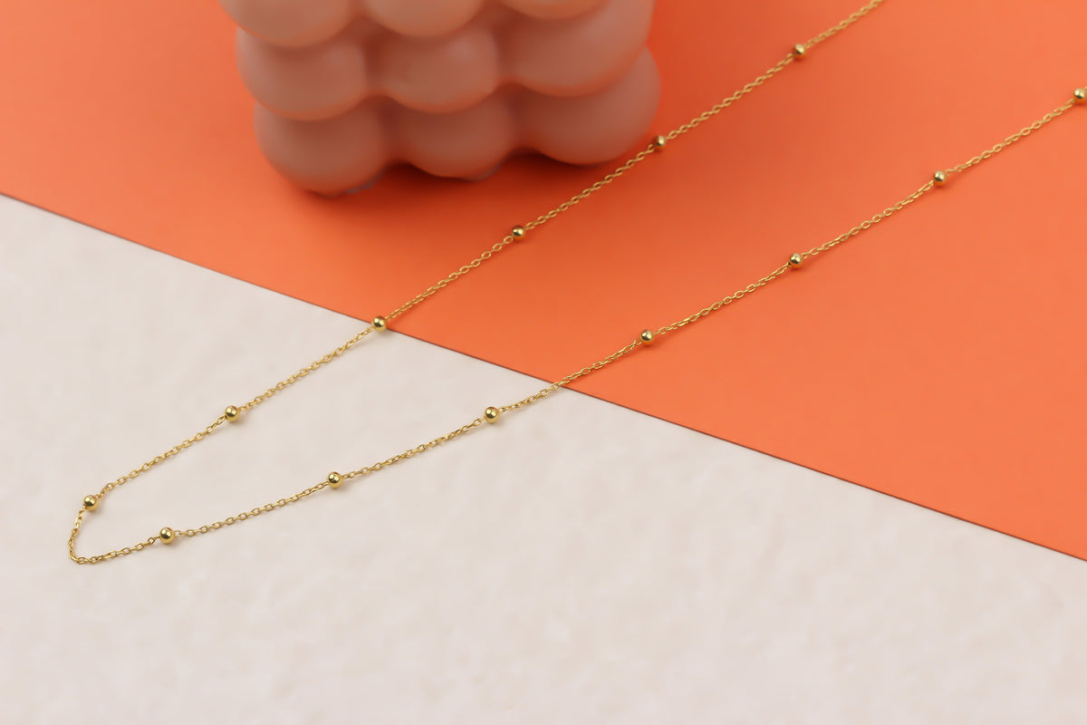 925k Sterling Silver Ball Chain Necklace - alternate view 8