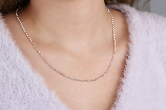 925k Sterling Silver Doc Chain Necklace - alternate view 2