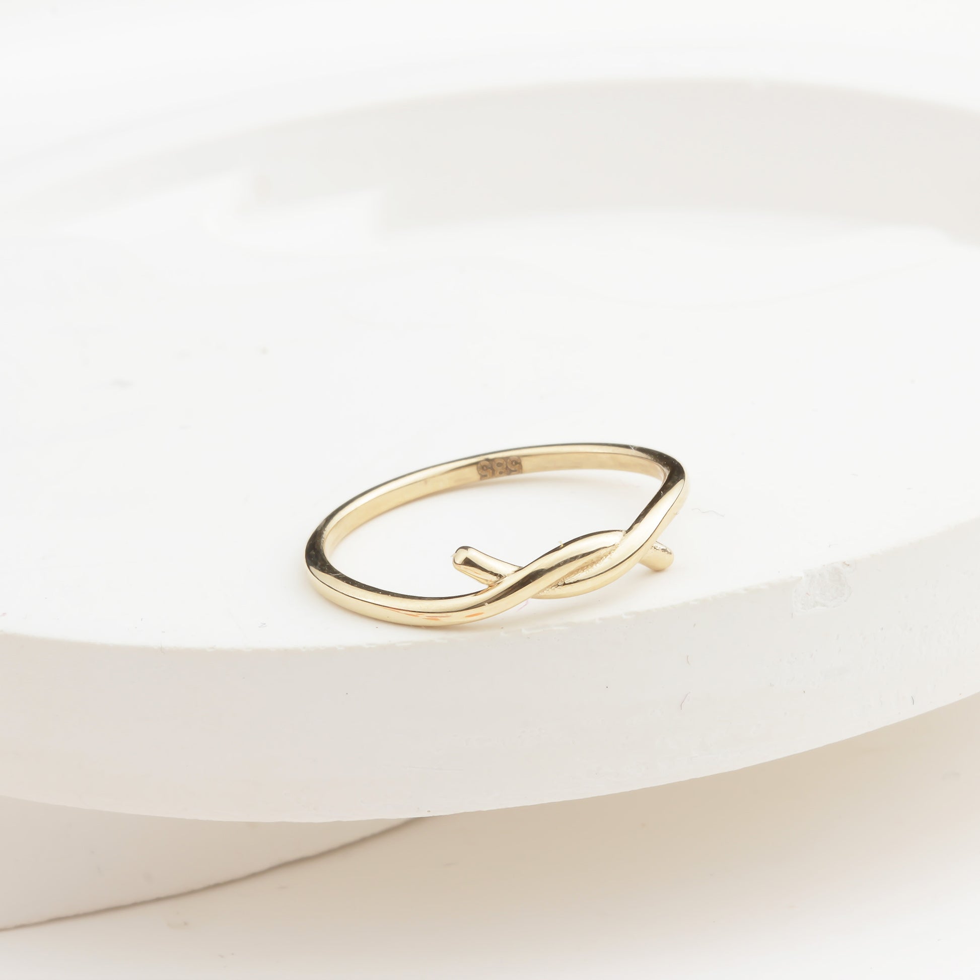 14k Solid Gold Knot Ring - alternate view 3