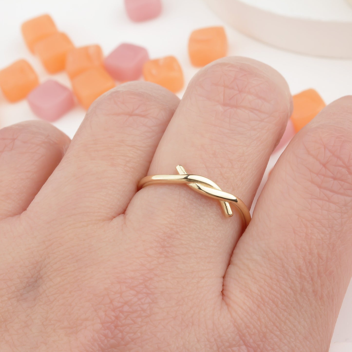 14k Solid Gold Knot Ring