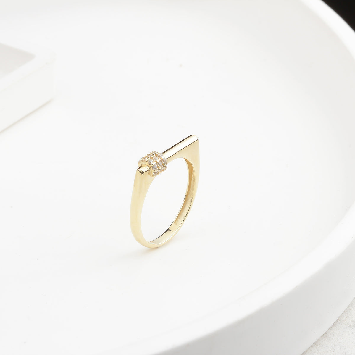 14k Solid Gold Stone-Set Ring - alternate view 5