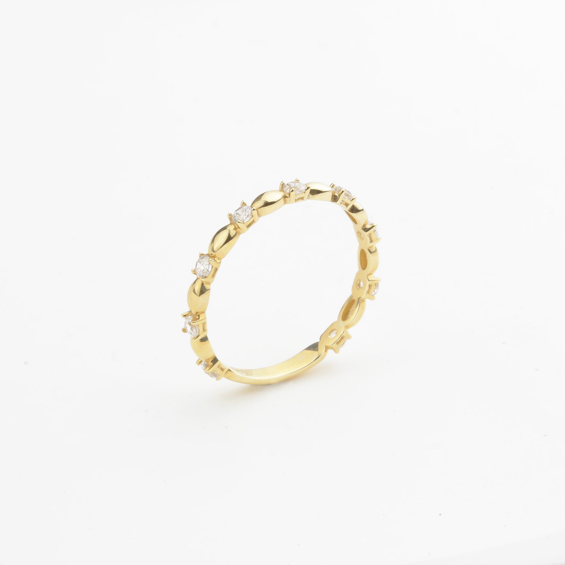 14k Solid Gold Stone-Set Ring - alternate view 4