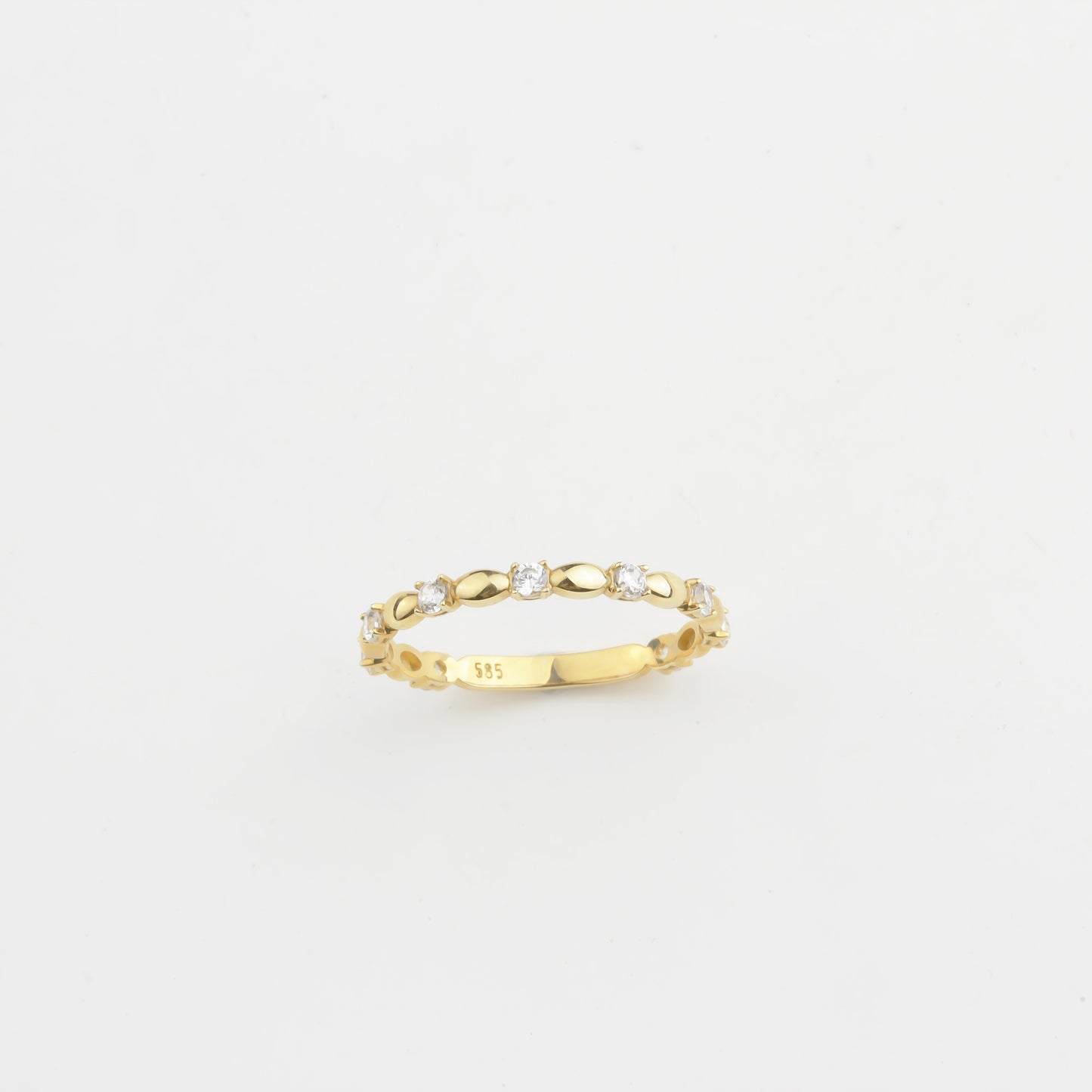 14k Solid Gold Stone-Set Ring - alternate view 5