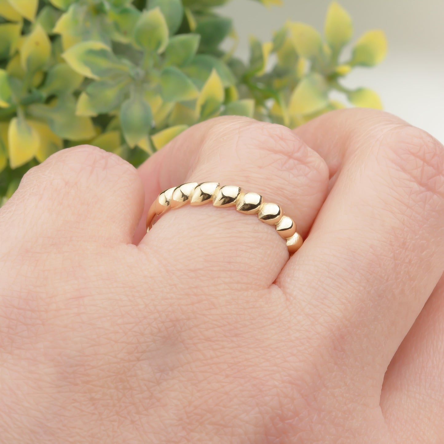14k Solid Gold Twisted Ring