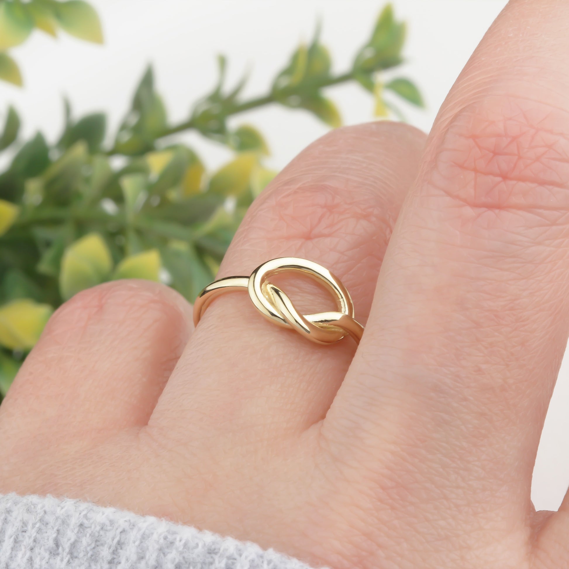 14k Solid Gold Knot Ring - alternate view 6