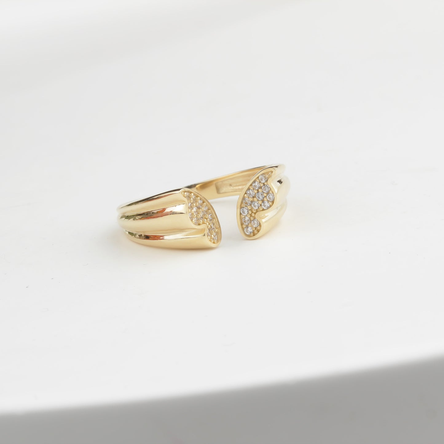 14k Solid Gold Butterfly Ring - alternate view 3