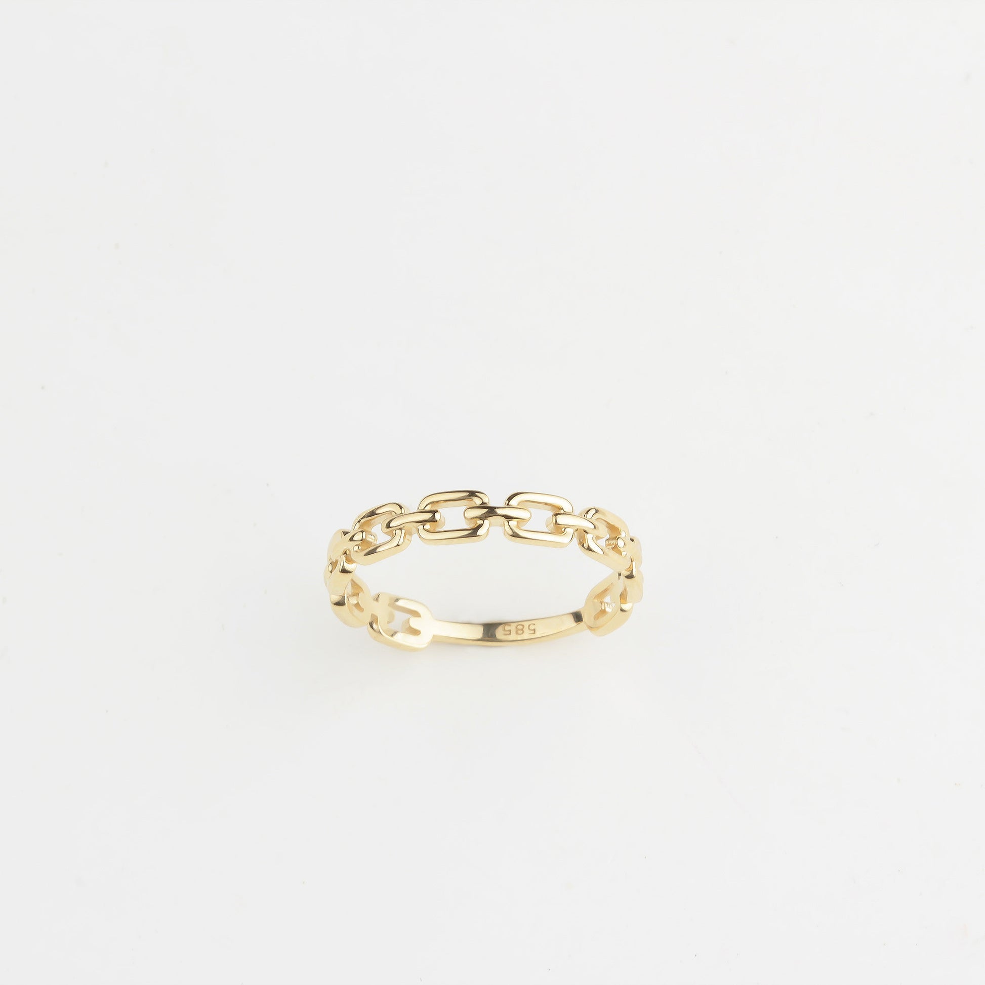 14k Solid Gold Chain Ring - alternate view 6