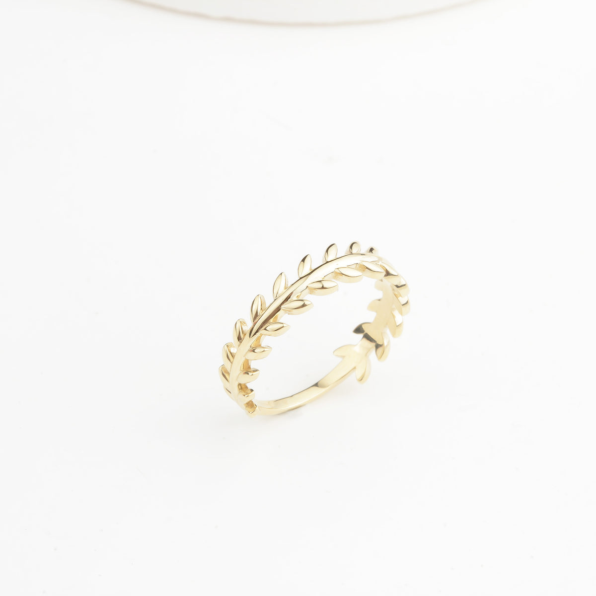 14k Solid Gold Leaf Ring - alternate view 6