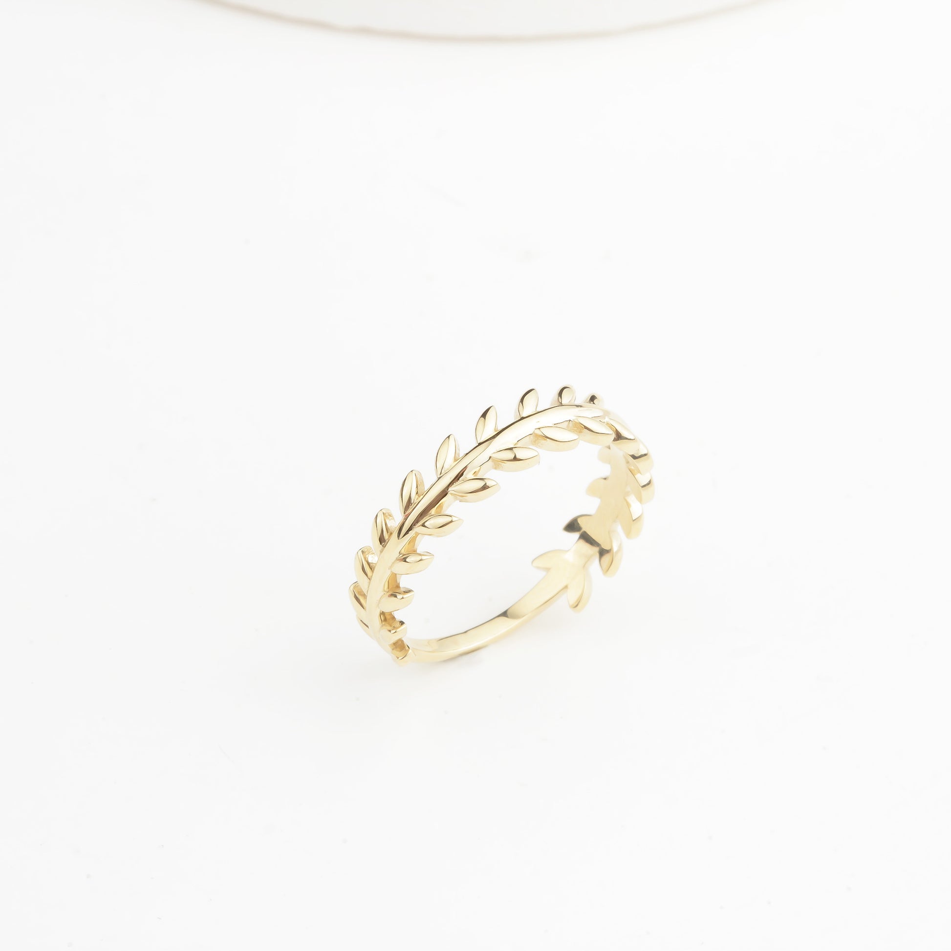 14k Solid Gold Leaf Ring - alternate view 6