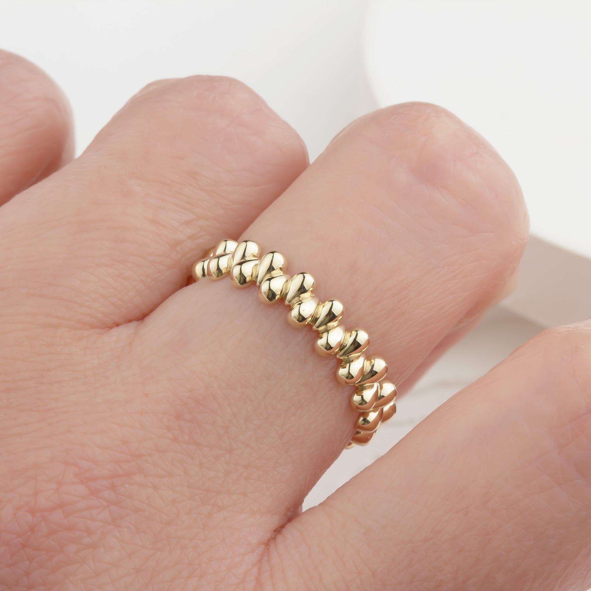 14k Solid Gold Asymmetrical Ring - alternate view 2