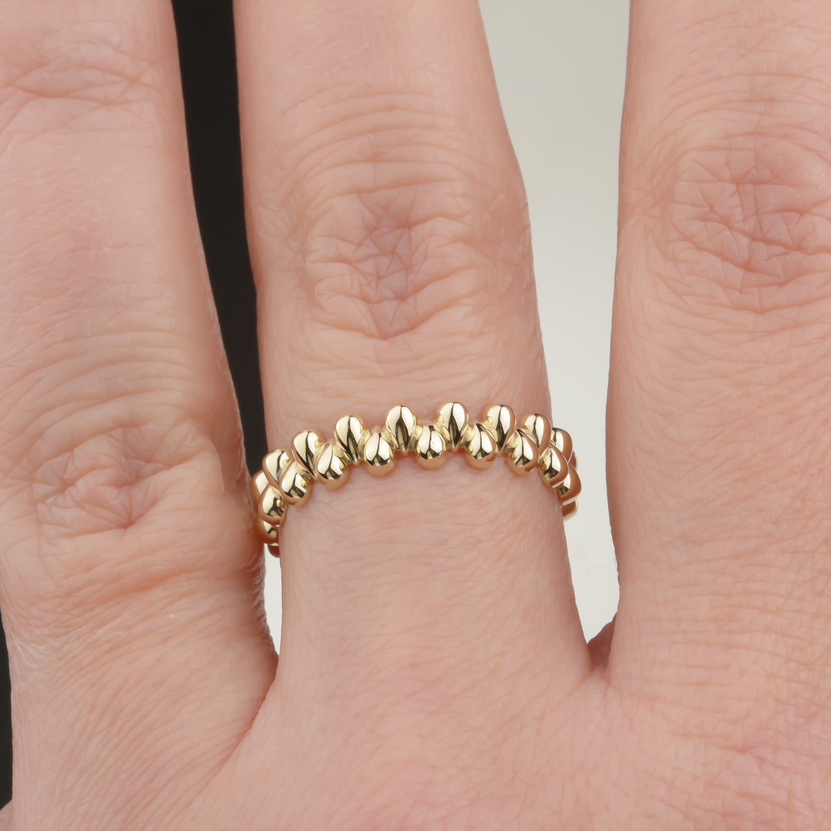 14k Solid Gold Asymmetrical Ring - alternate view 4