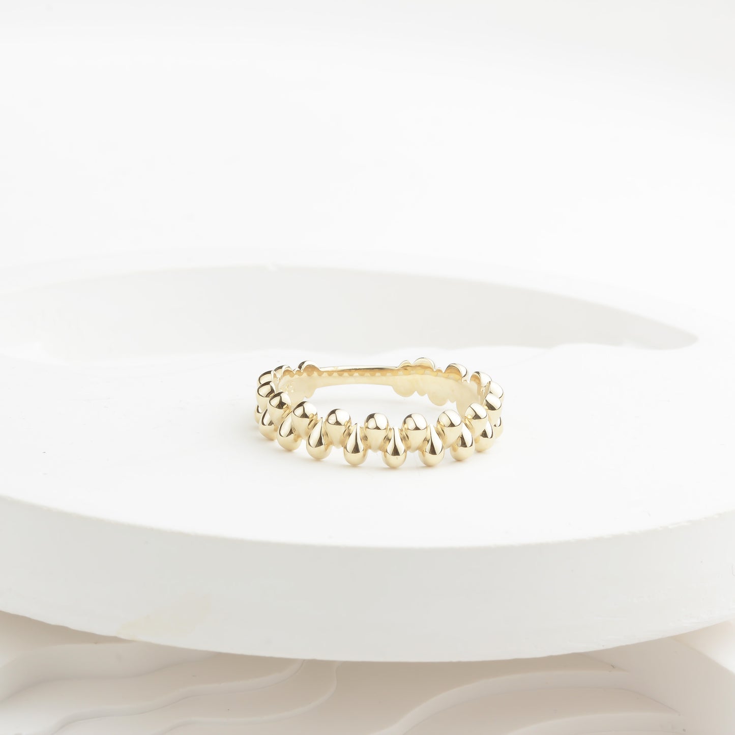 14k Solid Gold Asymmetrical Ring - alternate view 6