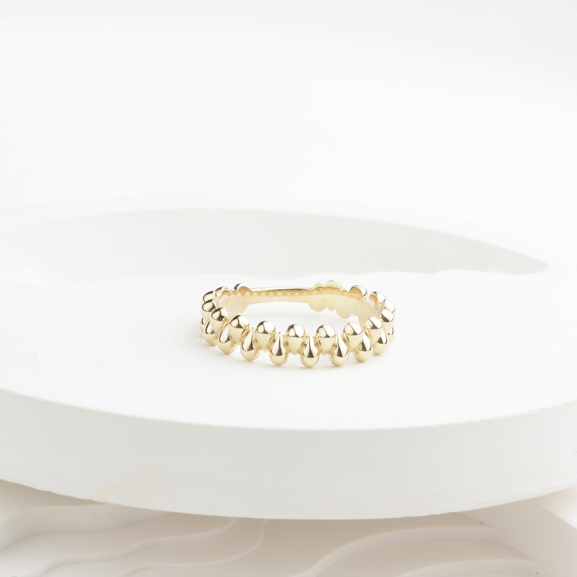 14k Solid Gold Asymmetrical Ring - alternate view 6