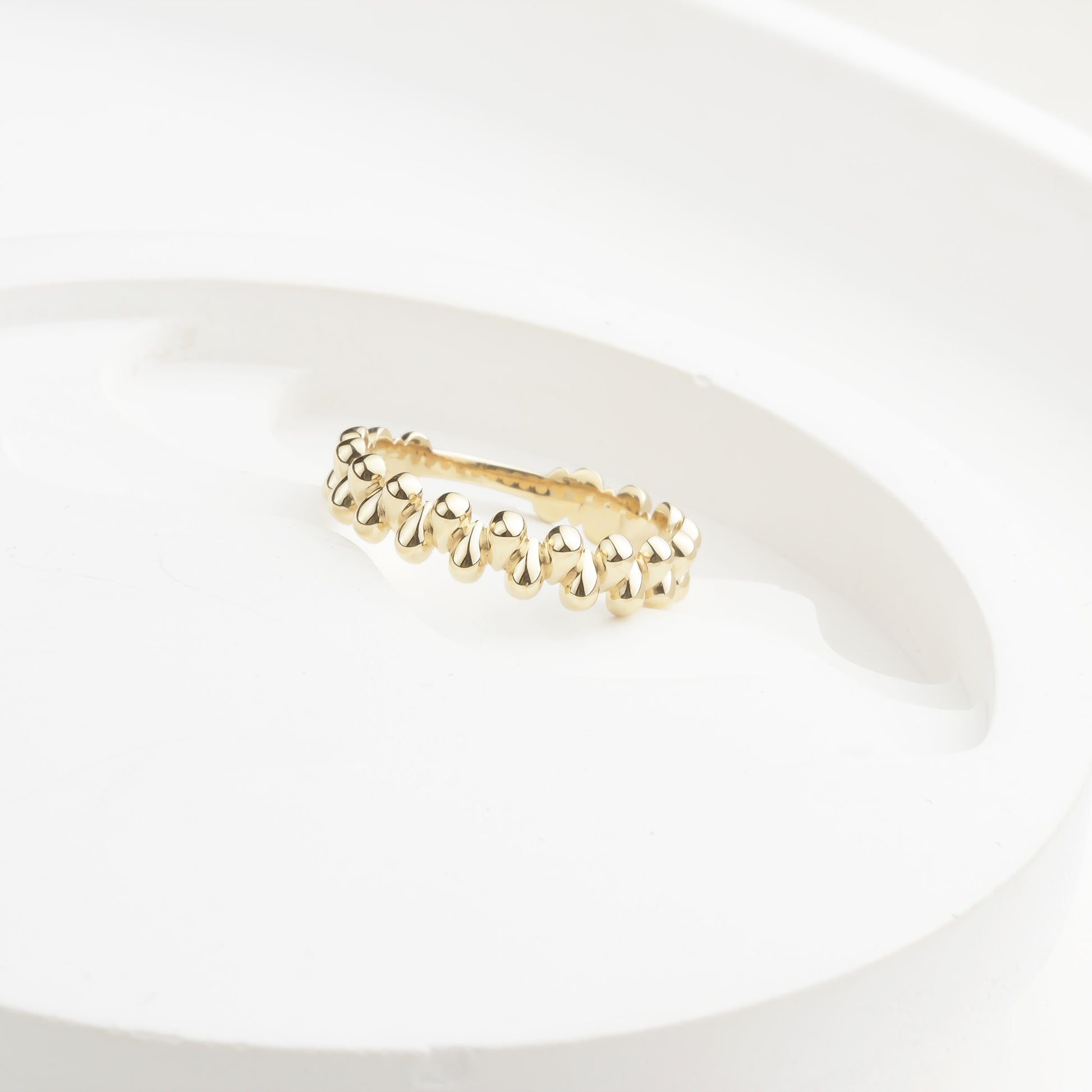14k Solid Gold Asymmetrical Ring - alternate view 7