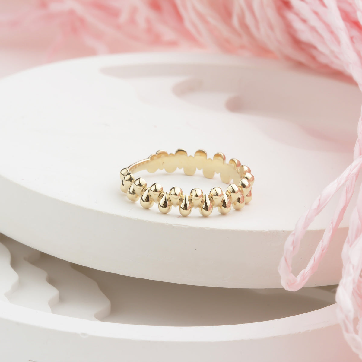 14k Solid Gold Asymmetrical Ring - alternate view 8