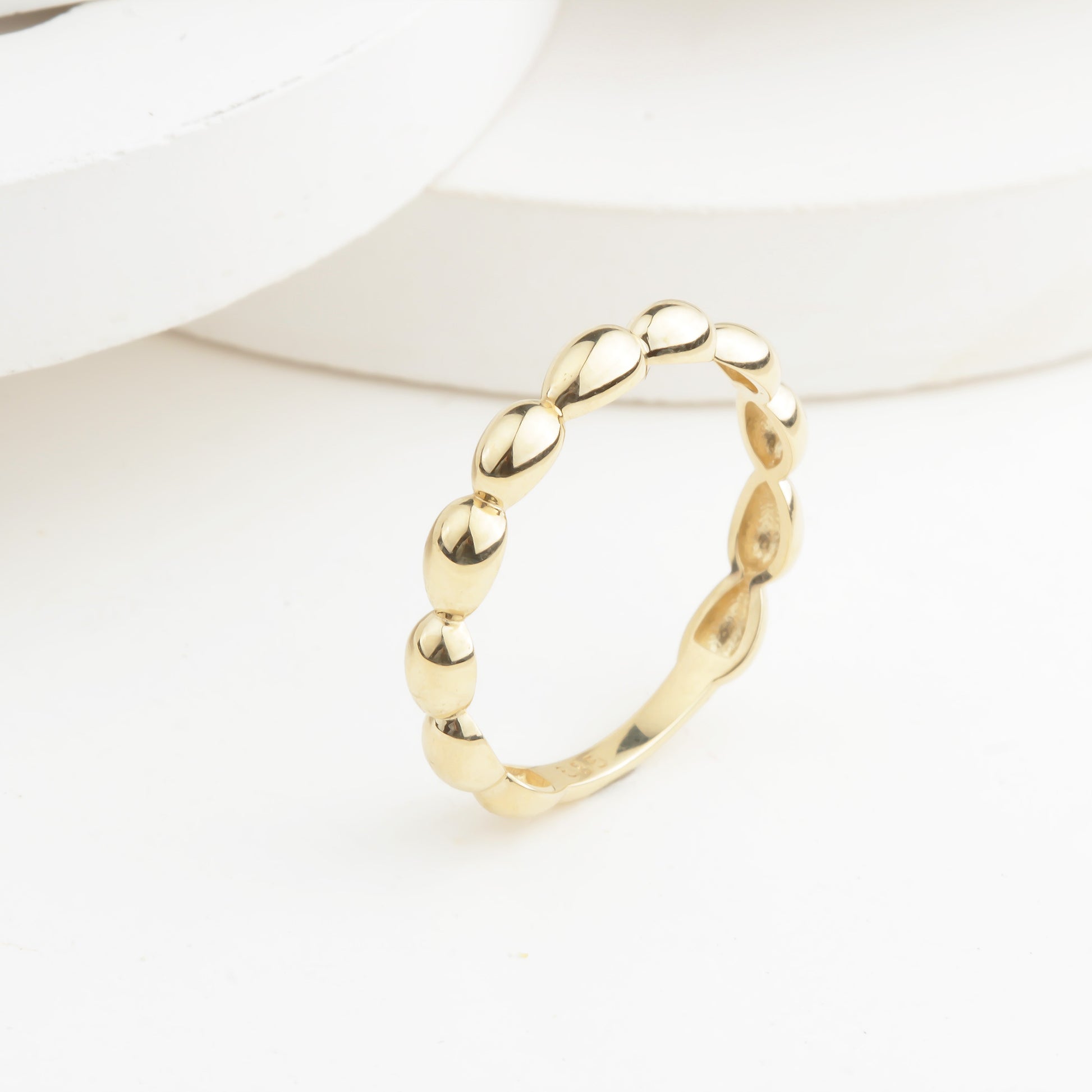 14k Solid Gold Dome Ring - alternate view 4