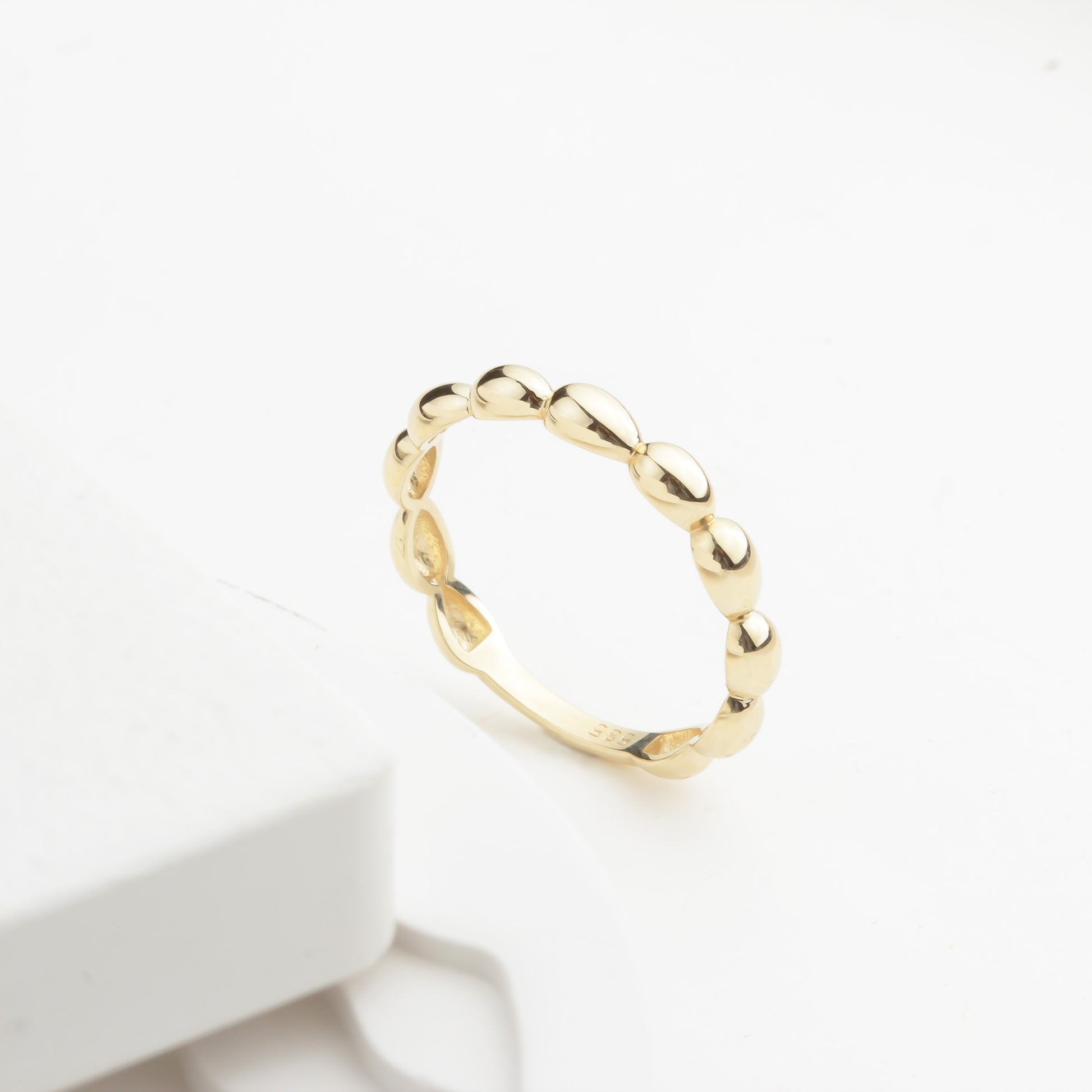 14k Solid Gold Dome Ring - alternate view 5