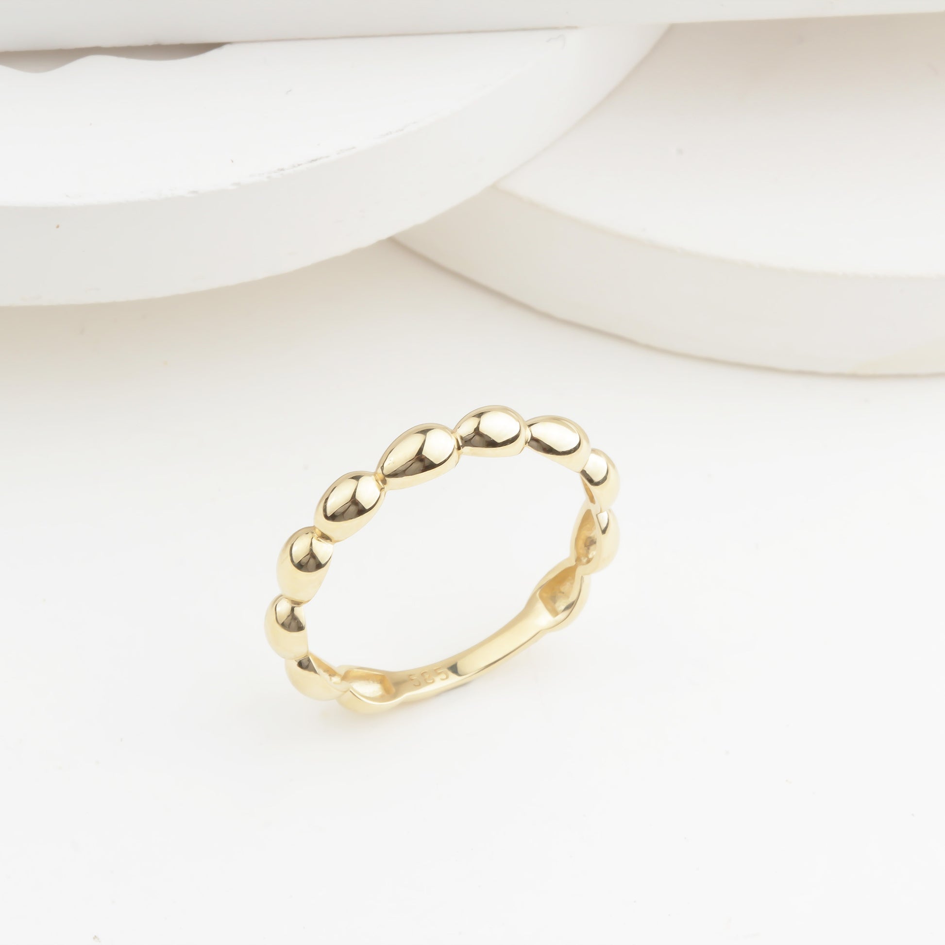14k Solid Gold Dome Ring - alternate view 6