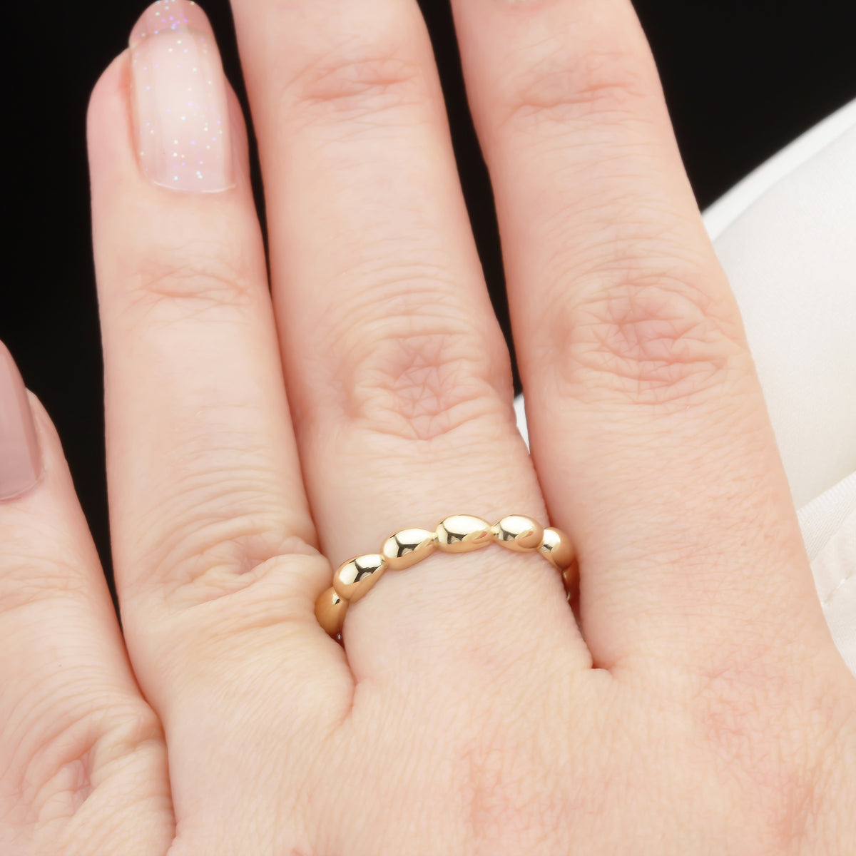 14k Solid Gold Dome Ring