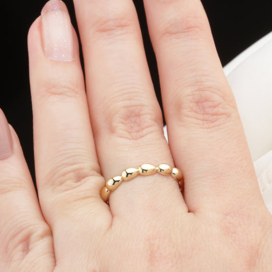 14k Solid Gold Dome Ring