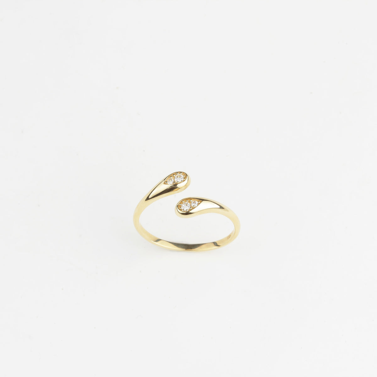 14k Solid Gold Stone-Set Ring - alternate view 4