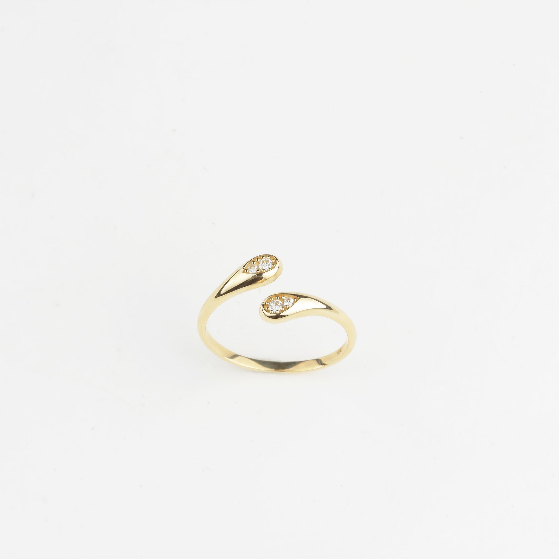 14k Solid Gold Stone-Set Ring - alternate view 4
