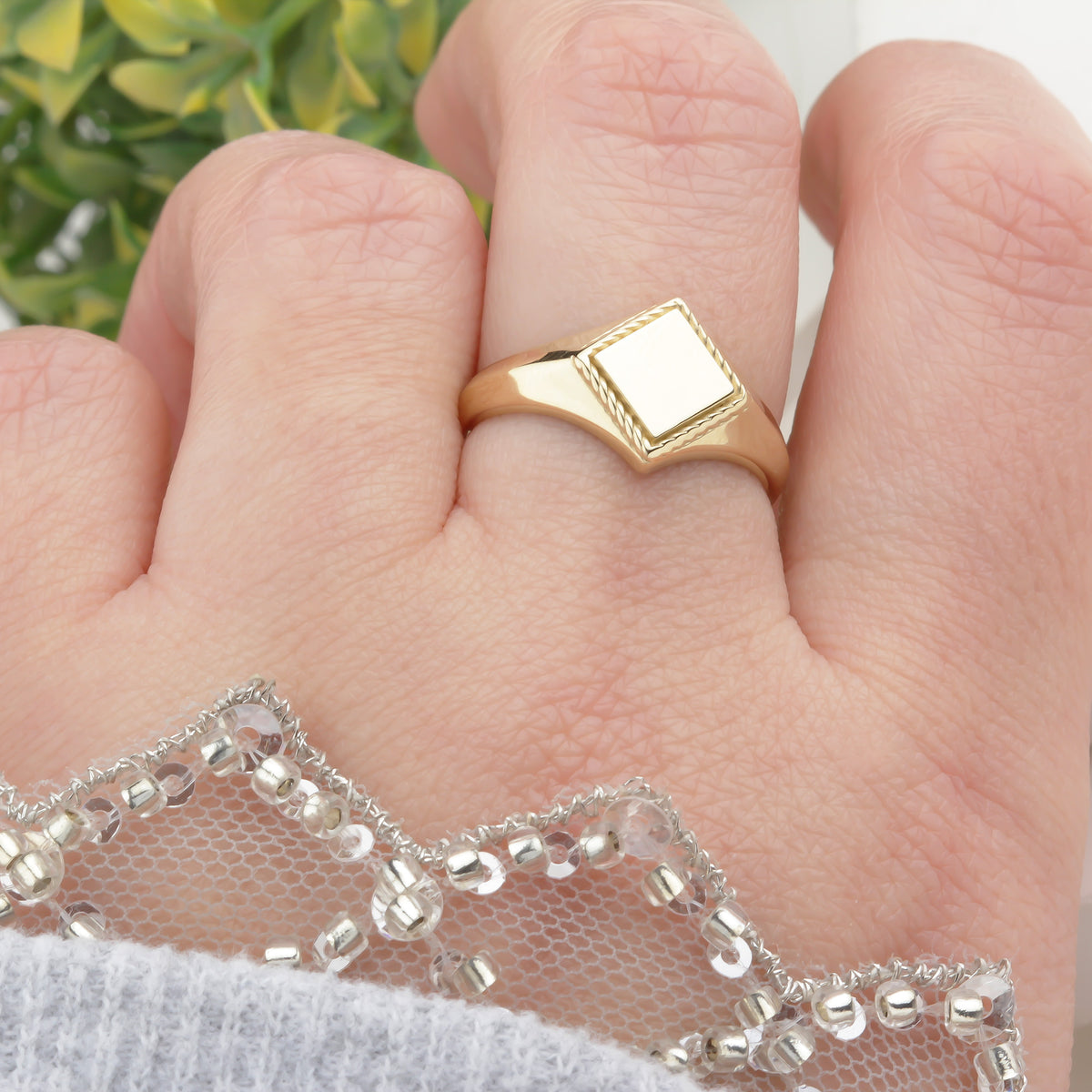 14k Solid Gold Ring - alternate view 3