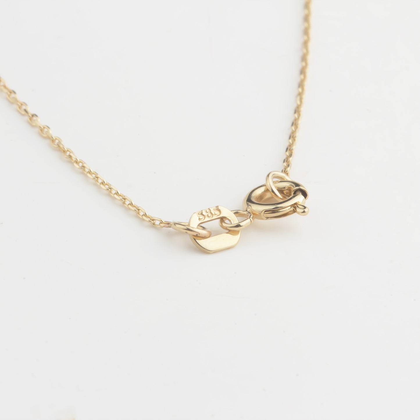 14k Solid Gold Stone-Set Heart Necklace - alternate view 6
