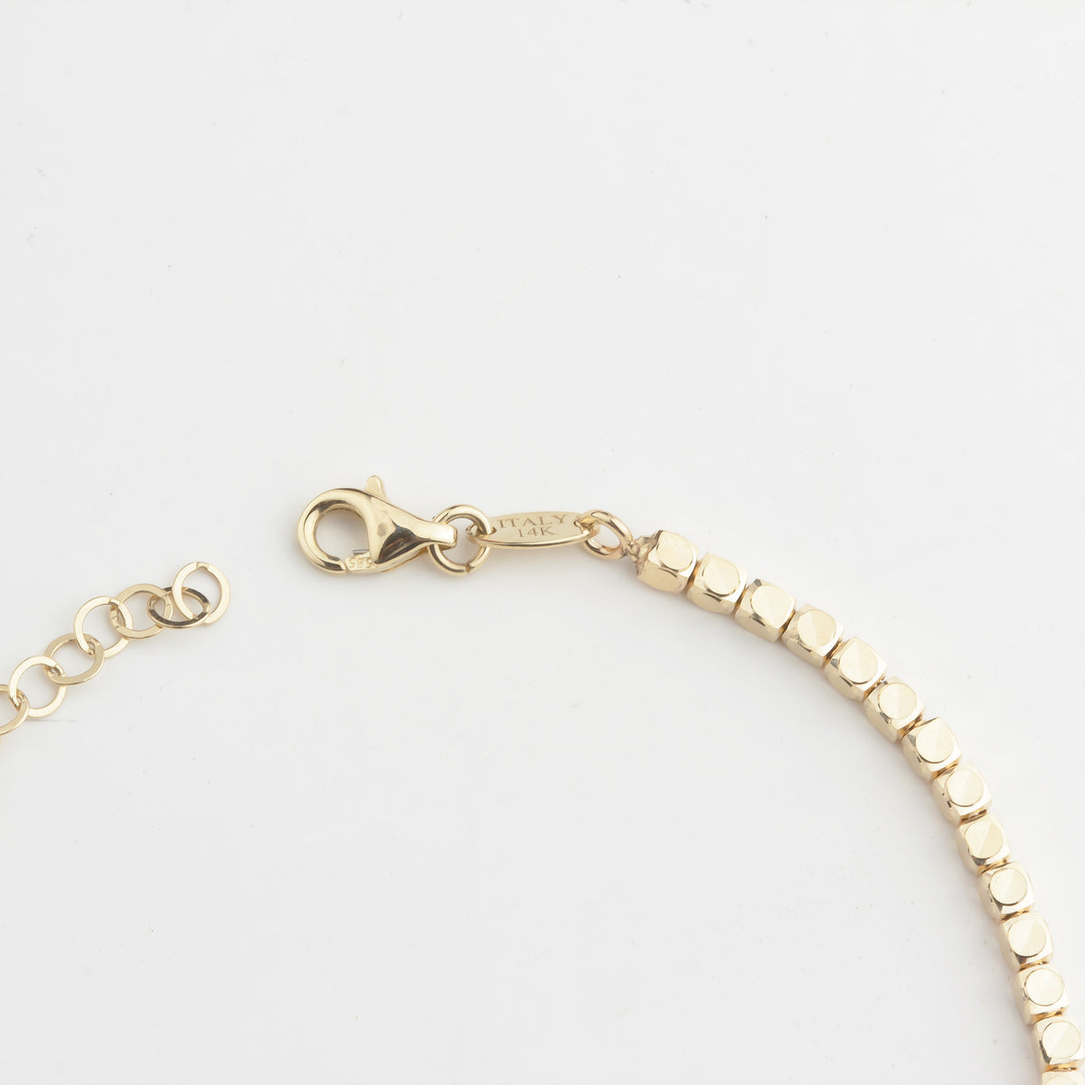 14k Solid Gold Cube Bracelet - alternate view 3