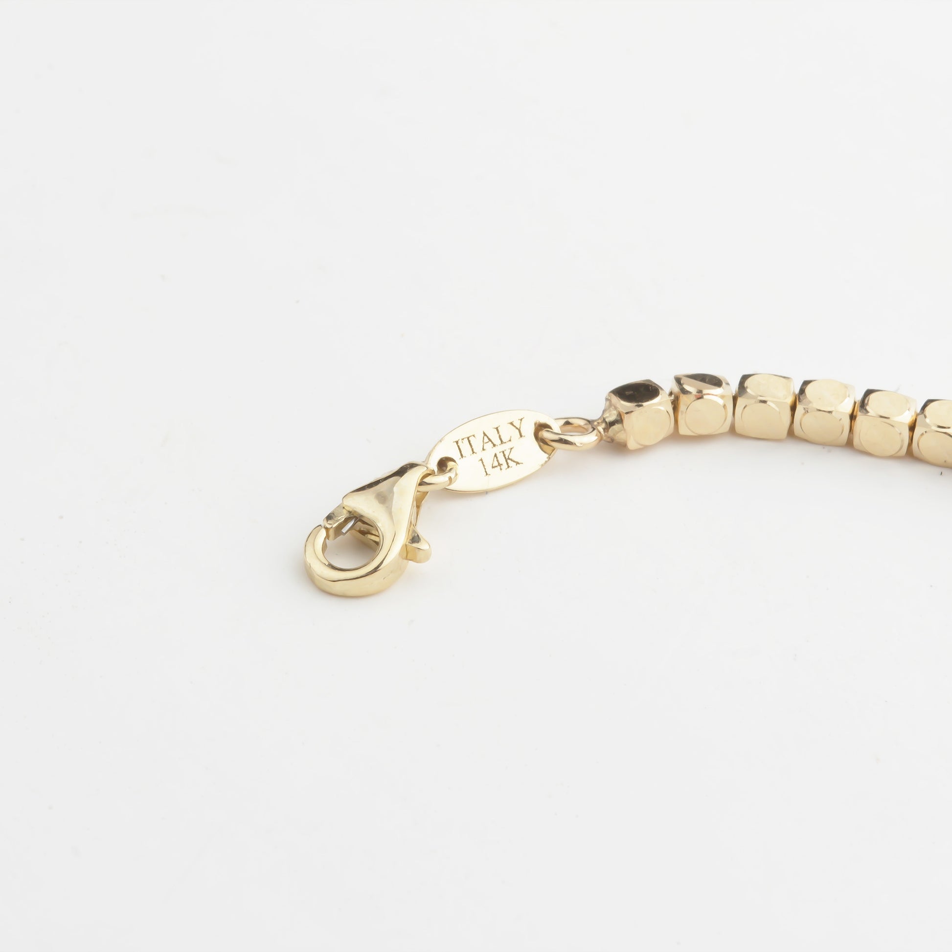 14k Solid Gold Cube Bracelet - alternate view 4