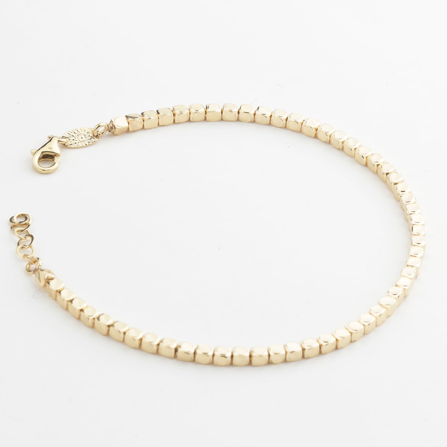 14k Solid Gold Cube Bracelet - alternate view 5
