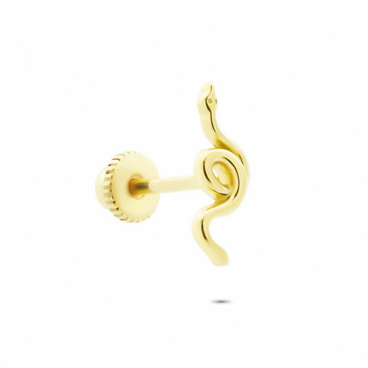 14k Solid Gold Snake Helix Piercing