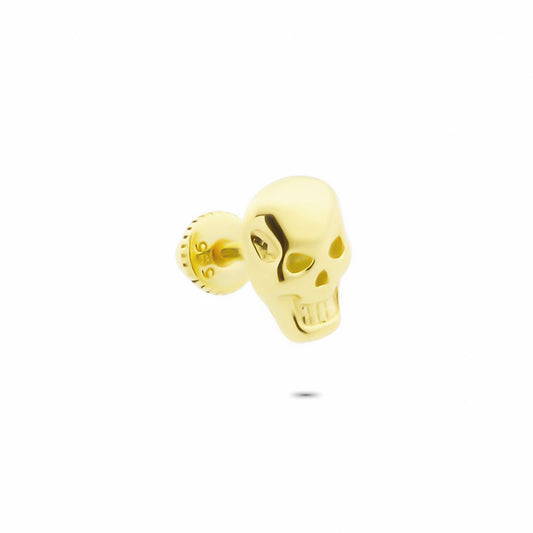14k Solid Gold Skull Helix Piercing