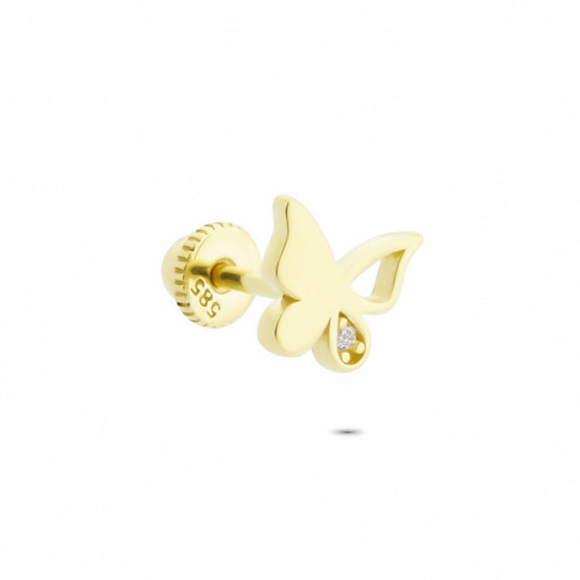 14k Solid Gold Butterfly Helix Piercing
