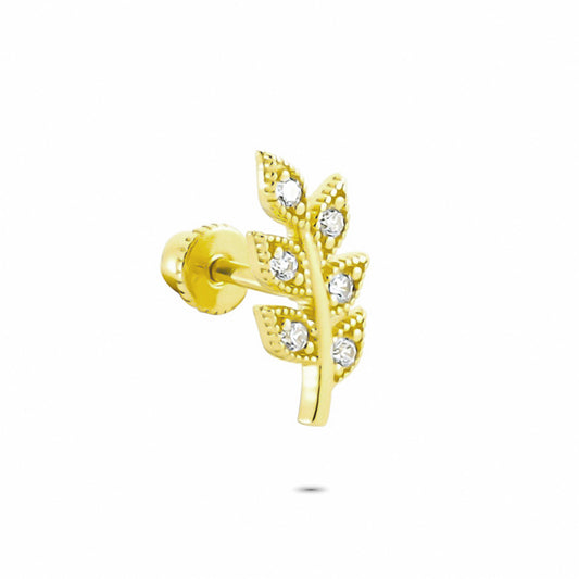 14k Solid Gold Leaf Helix Piercing