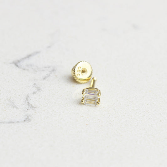 14k Solid Gold Geometric Helix Piercing - alternate view 2