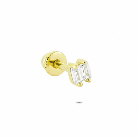 14k Solid Gold Geometric Helix Piercing