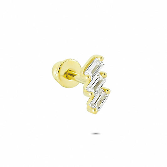 14k Solid Gold Geometric Helix Piercing